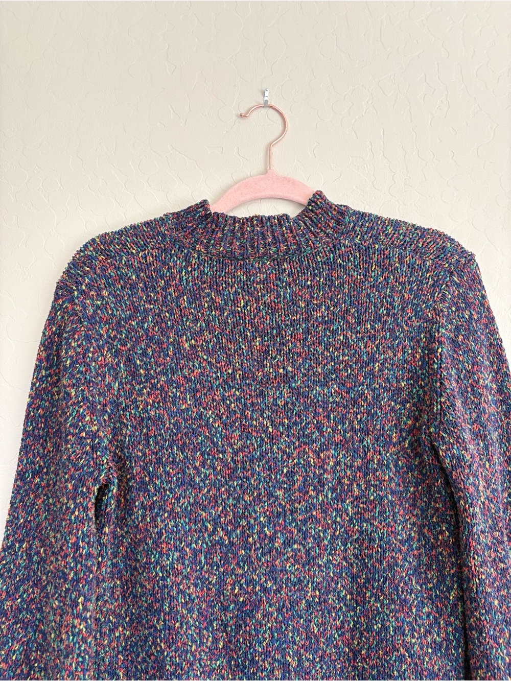 Anthropologie Seen Worn Kept Confetti Mockneck Sweater Purple Medium - Picture 7 of 7